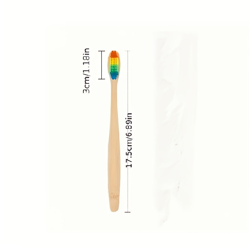 100pcs Soft Nylon Bamboo Toothbrushes - Full-Size Head, Ergonomic for Business Trips, Unisex Adults