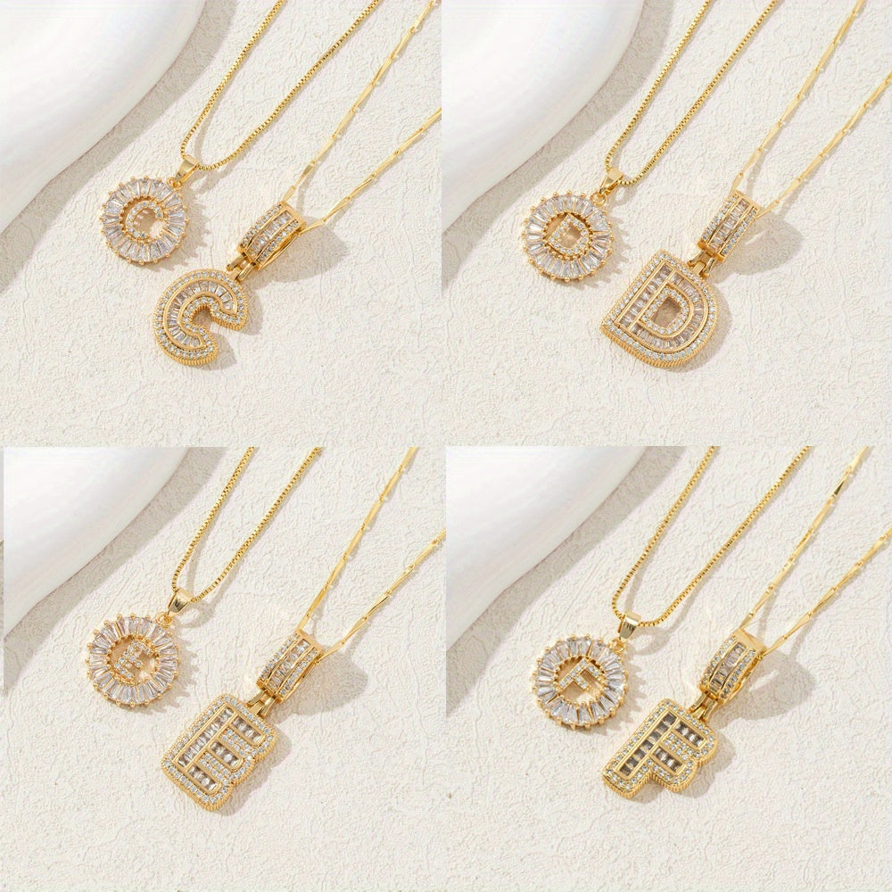 2 Packages of Initial Pendant Necklace, Letter Necklace with Adjustable 17 "-19" Chain, Valentine'S Day Gift, Suitable for Ladies And Girls