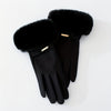 Plush Furry Cuff, Double-Layer Thick Insulation, Windproof & Warm, Ideal for Outdoor Activities & Cycling, Available in Pink/Purple/Blue/Gray