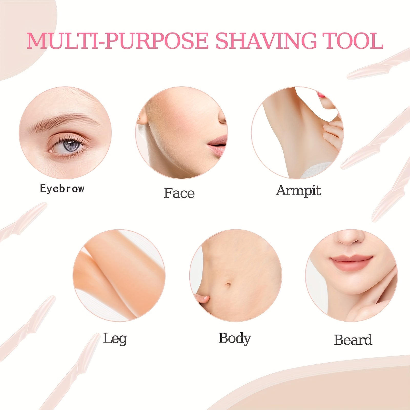 12pcs- stainless steel trimmer razor with protective case, suitable for both men and women - precision eyebrow razor