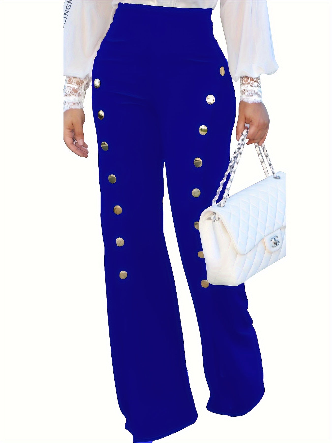 Women High Waisted Stretchy Bootcut Pull On Dress Pants For Women Casual Office Work Trousers