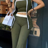 Summer Hot Deal European and American Style Sexy Bolero + Sleeveless Cardigan + Casual Versatile High Waist Straight Pants Three Piece Set