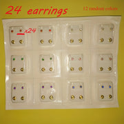 24pcs Hypoallergenic Artificial Crystal Earrings - Colorful, Durable, and Low-Sensitivity, Perfect for Daily Wear and Holiday Parties, Ideal Gift, Everyday Earrings | Vibrant Earrings | Hypoallergenic Earrings