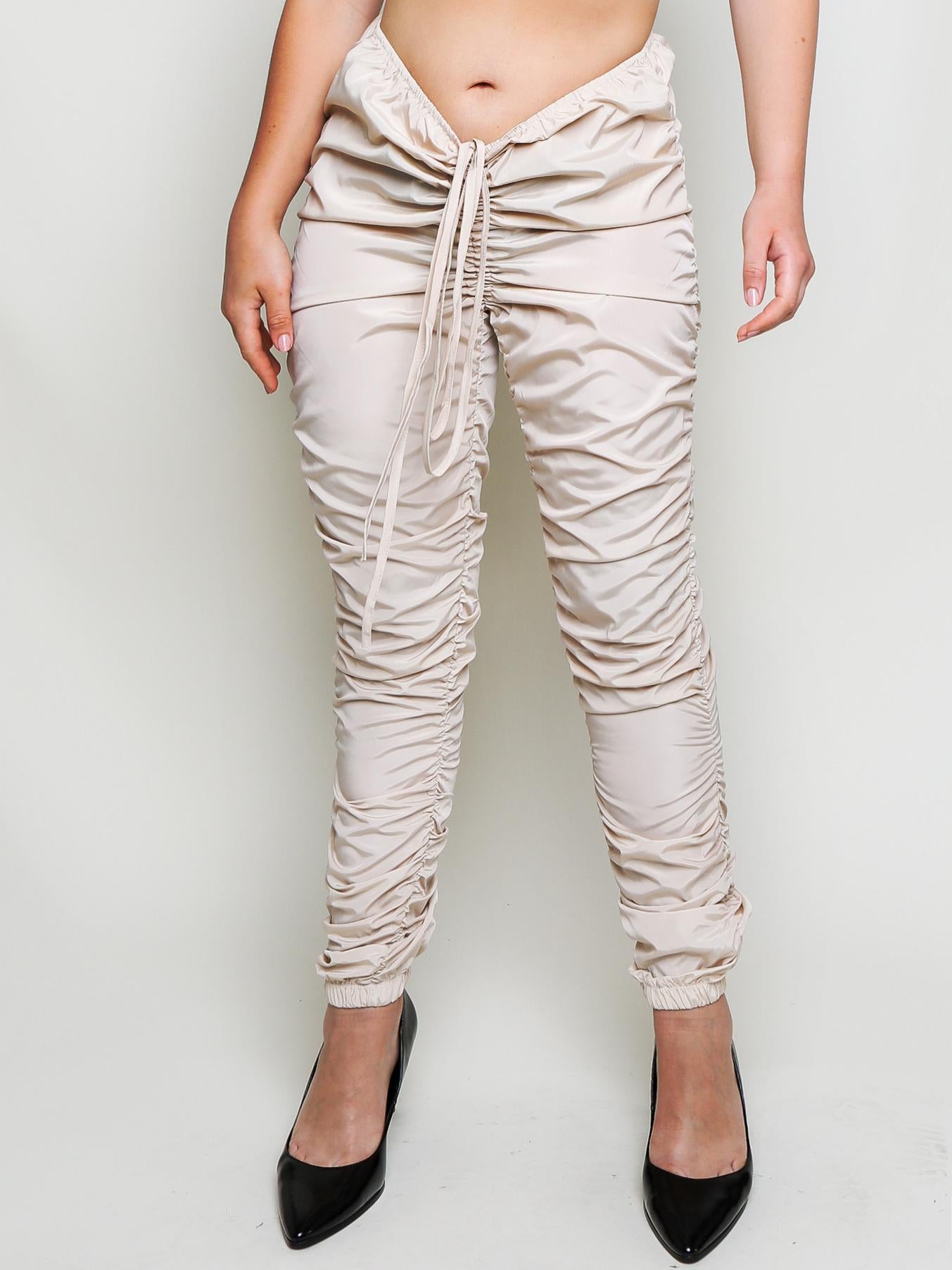 Ruched Pants for Women, Casual Trendy Trousers