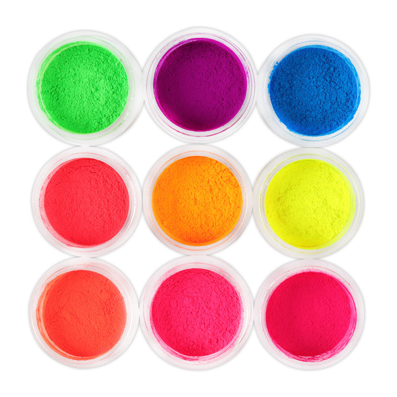 9 Colors Neon Pigment Powder Fluorescence Nails Glitter Dust DIY Gel Manicure Nail Art Decorations