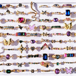 20pcs Yicen Ring Set for Women & Girls - Elegant Rose Golden Plated with Colorful Cubic Zirconia, Butterfly, Snake, Floral Designs - Trendy Mixed Styles in 16mm-19mm Sizes, Quick Shipping
