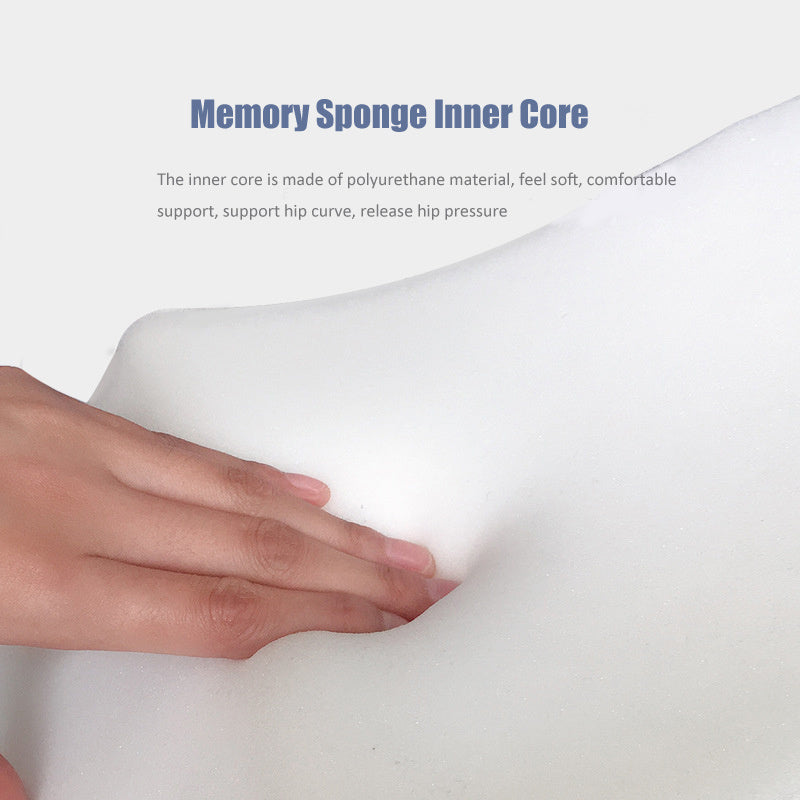 Memory Foam Buttock Pillow - Lightweight, Knit Fabric, Polyester, Oval Shape, Ideal for Post-Surgery Recovery, Office Use, and Brazilian Butt Lift Support, Hip Support Pillow | Ergonomic Design | Comfortable Fit
