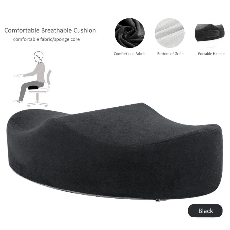 Memory Foam Buttock Pillow - Lightweight, Knit Fabric, Polyester, Oval Shape, Ideal for Post-Surgery Recovery, Office Use, and Brazilian Butt Lift Support, Hip Support Pillow | Ergonomic Design | Comfortable Fit