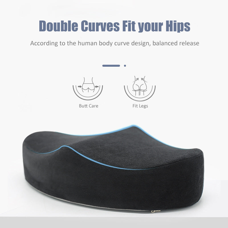 Memory Foam Buttock Pillow - Lightweight, Knit Fabric, Polyester, Oval Shape, Ideal for Post-Surgery Recovery, Office Use, and Brazilian Butt Lift Support, Hip Support Pillow | Ergonomic Design | Comfortable Fit