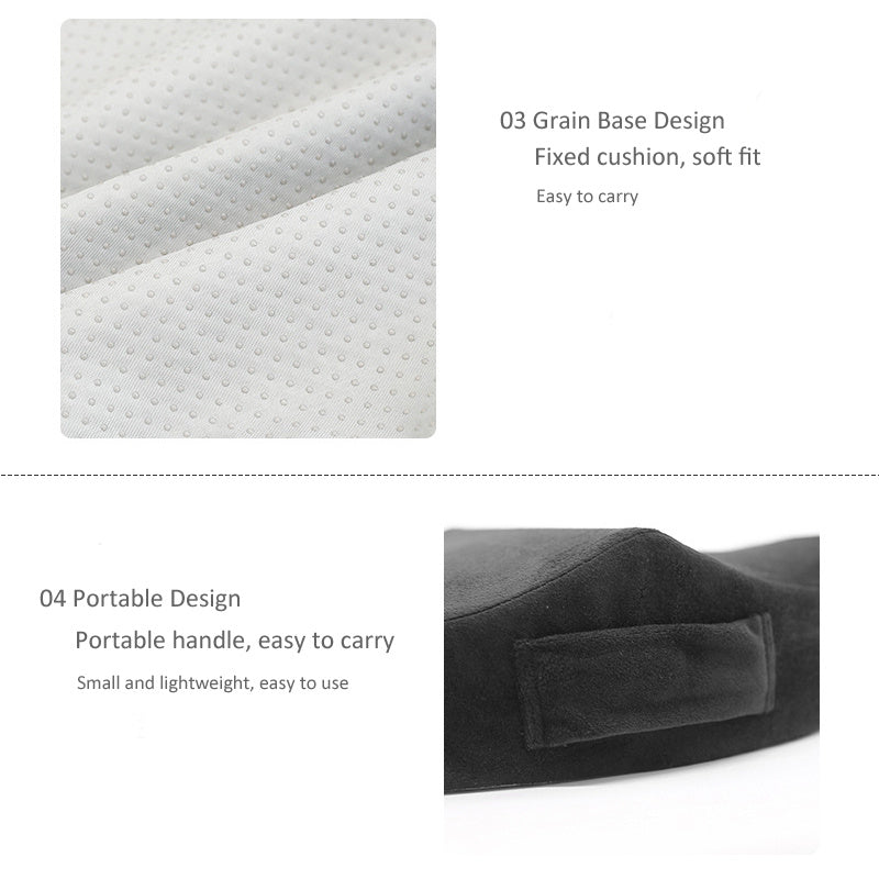 Memory Foam Buttock Pillow - Lightweight, Knit Fabric, Polyester, Oval Shape, Ideal for Post-Surgery Recovery, Office Use, and Brazilian Butt Lift Support, Hip Support Pillow | Ergonomic Design | Comfortable Fit