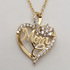"1pc Charming ""MOM"" Pendant Necklace with Elegant Hollow Heart & Flower Design - Perfect for Holidays, Birthdays & Anniversaries"