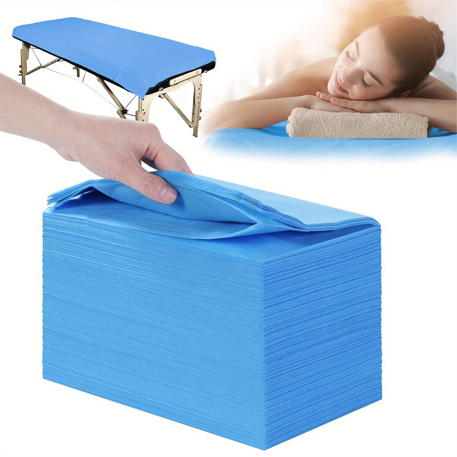 100pcs Disposable Massage Table Sheets - Breathable Non-Woven SPA Bed Covers, 31" x 70", Thin & Flexible, Pink, Not Waterproof, Perfect for Spa and Salon Use, Spa Gifts