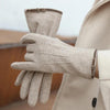 Women'S Knit Polyester Touch Screen Gloves, Full Finger Mittens, Warm Furry Mitts for Outdoor Autumn/Winter, Pull-On Closure, Hand Washable