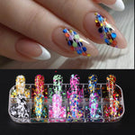 12 Grid Round Nail Glitter Sheets
