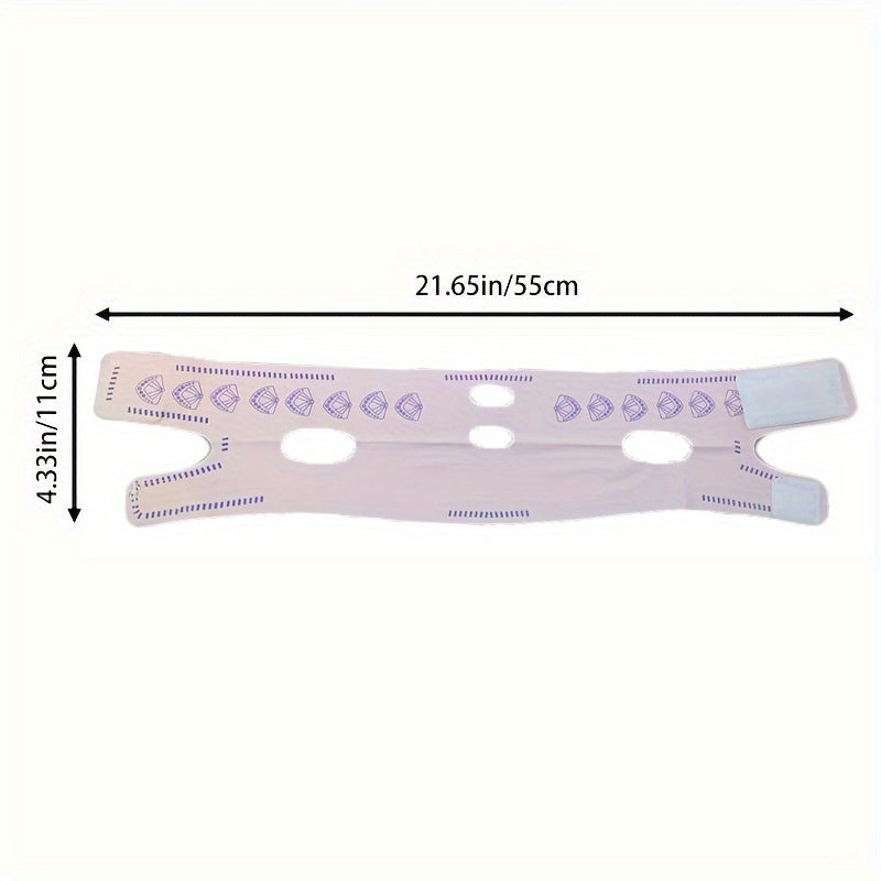 1pc Adjustable Face Lifting Band, Breathable Beauty Tape for Facial Contouring, Sleeping & Beauty Salon Use, Skin-Friendly Material with Reusable Fastening Straps