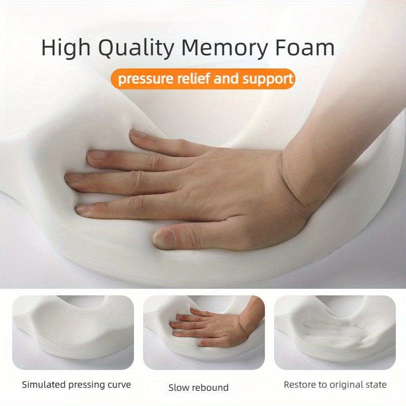 Ergonomic Memory Foam Donut Cushion - a Comfortable Office Pillow That Alleviates Tailbone Pain, Bedsores, Hemorrhoids, Sciatica, And Aids in Post-Surgery Recovery.
