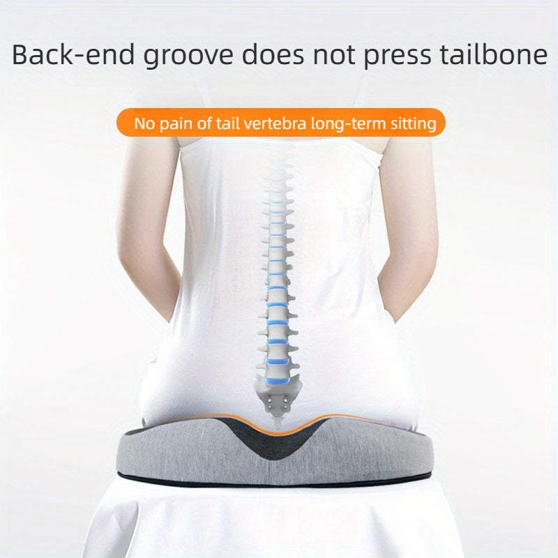 Ergonomic Memory Foam Donut Cushion - a Comfortable Office Pillow That Alleviates Tailbone Pain, Bedsores, Hemorrhoids, Sciatica, And Aids in Post-Surgery Recovery.