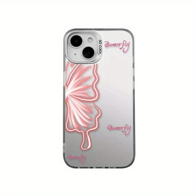 Luminous Butterfly Pattern iPhone Case for 15/14/13/12/11 Series, Soft TPU Full-Body Protective Cover with Glow Effect, Shockproof Slim Phone Case