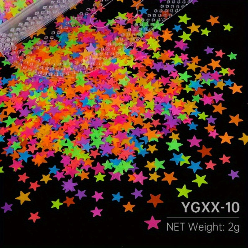 3G Fluorescent Round Sequins Glitter for Epoxy Resin Mold Filler, Bubble Cabochon, Confetti Jewelry Making, Nail Art Flakes - Plastic, No Power Required