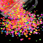 3G Fluorescent Round Sequins Glitter for Epoxy Resin Mold Filler, Bubble Cabochon, Confetti Jewelry Making, Nail Art Flakes - Plastic, No Power Required