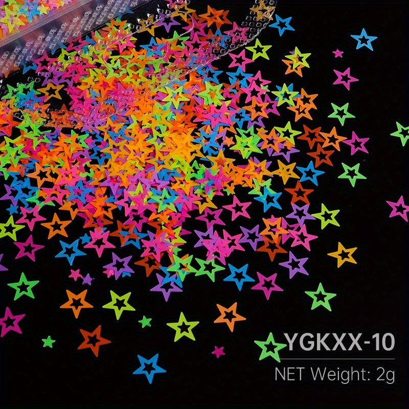 3G Fluorescent Round Sequins Glitter for Epoxy Resin Mold Filler, Bubble Cabochon, Confetti Jewelry Making, Nail Art Flakes - Plastic, No Power Required