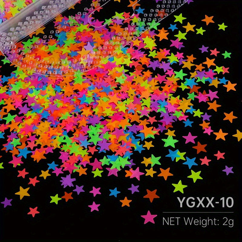 3G Fluorescent Round Sequins Glitter for Epoxy Resin Mold Filler, Bubble Cabochon, Confetti Jewelry Making, Nail Art Flakes - Plastic, No Power Required