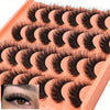 14 Pairs Luxurious Black False Eyelashes - Natural Look, Thick & Fluffy, Wispy Strip Cat Eye Lashes for a Dramatic Extension Effect, Fake Eyelashes, Pack