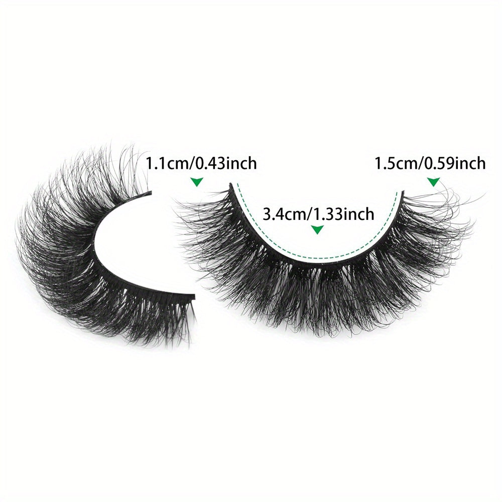 14 Pairs Luxurious Black False Eyelashes - Natural Look, Thick & Fluffy, Wispy Strip Cat Eye Lashes for a Dramatic Extension Effect, Fake Eyelashes, Pack