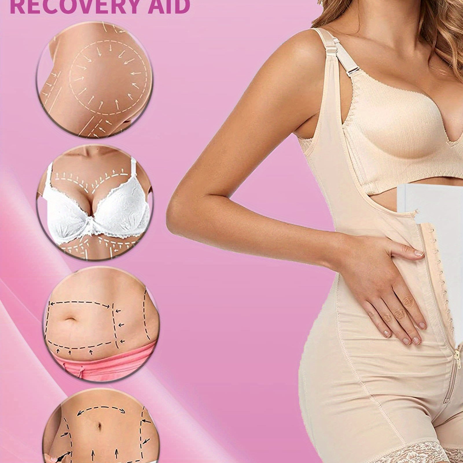 Birllaid Lipo Foam Pads for Post Surgery, Bbl Foam Boards after Lipo, Help Out When Using Ab Board Compression Garments Tummy Tuck - 4 Pack Liposuction Surgery Foam Sheet for Recovery 8" X 11" -  For Post-Liposuction Recovery