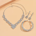 Gorgeous Jewelry Sets - Sparkly Faux Zirconia, Earrings And Necklaces - Can Be Worn As Bracelets for Evening Glamour, 3pcs Sets. The Perfect Holiday Gift
