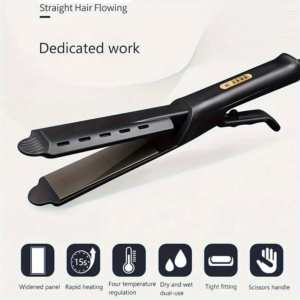 Hair Straightener, Four-gear Temperature Adjustment, Ceramic Lonic Flat Lron Curlinglron Hair Curler, Gifts for Women, Mother's Day Gift