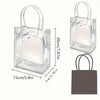 50pcs, Clear Plastic Gift Bags With Handle, Reusable Transparent PVC Plastic Gift Wrap Tote Bag For Mother's Day Christmas Boutique Wedding Birthday Party Favor (7.9" X 5.9" X 2.75"), Shopping Bag, Party Bag, Party Favor