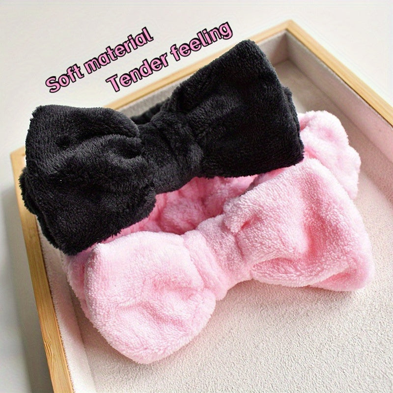 16pcs set of Women's pink and black simple and elegant soft hair ties with bows, multi-color matte large size hair clips with high elasticity, suitable for daily commuting, exquisite girl design, the best gift for Mother's Da