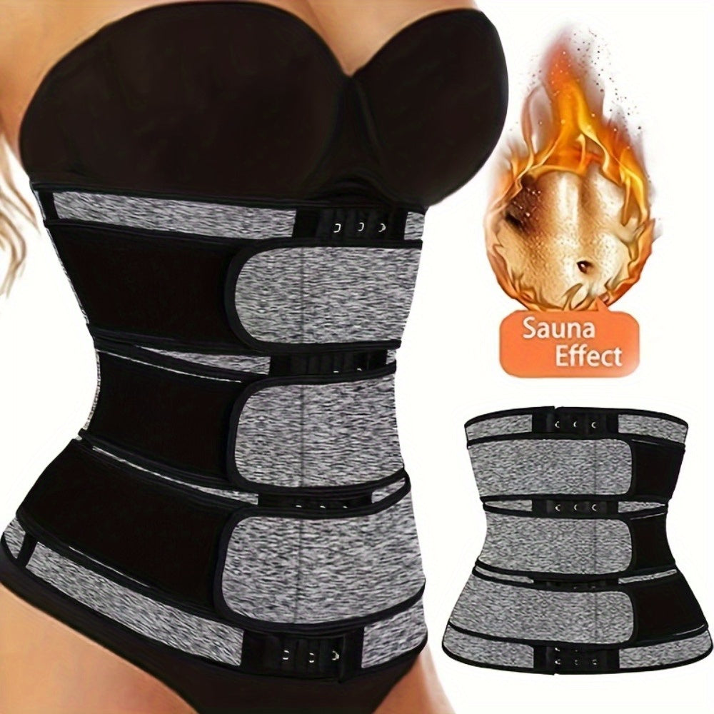 1pc Neoprene 3 Straps Waist Trainer for Women, Tummy Control Workout Corset Slimming Body Shaper Waist Trimmer Cincher Sweat Belt Waistband