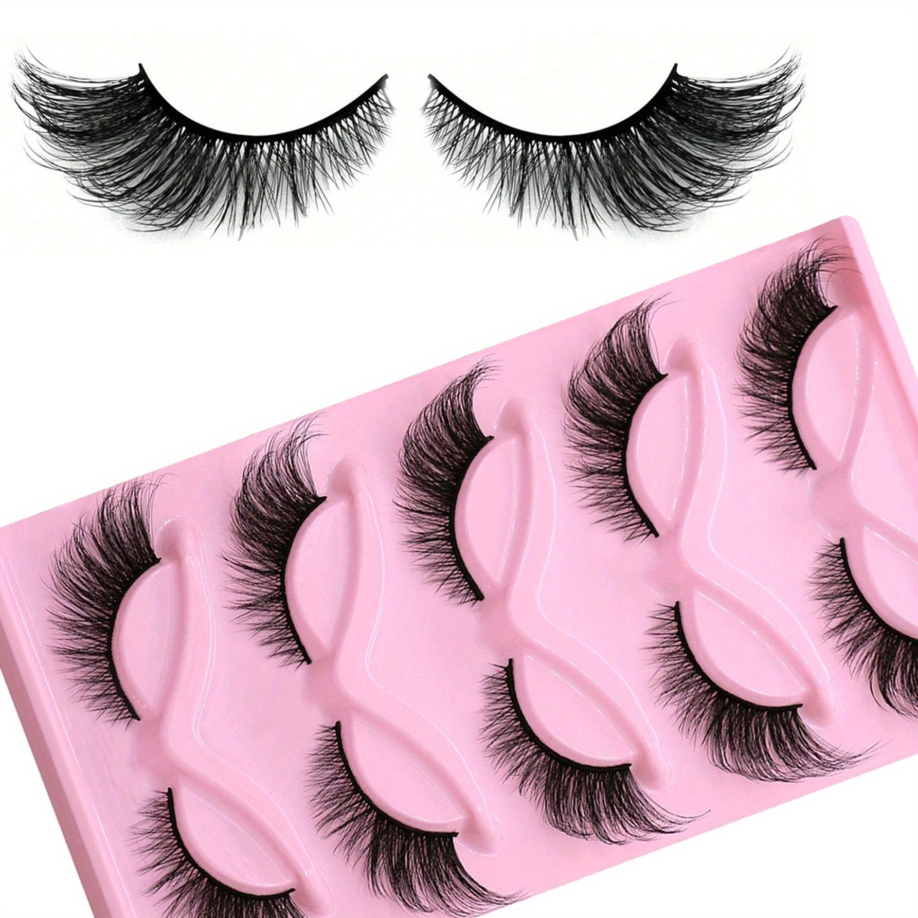 15 Pairs Long Wispy Cat Eye Lashes – 3-Pack D Curl False Eyelashes, Elongated Strip Lashes for Bold, Fluffy Volume | Thick, Lightweight, and Reusable