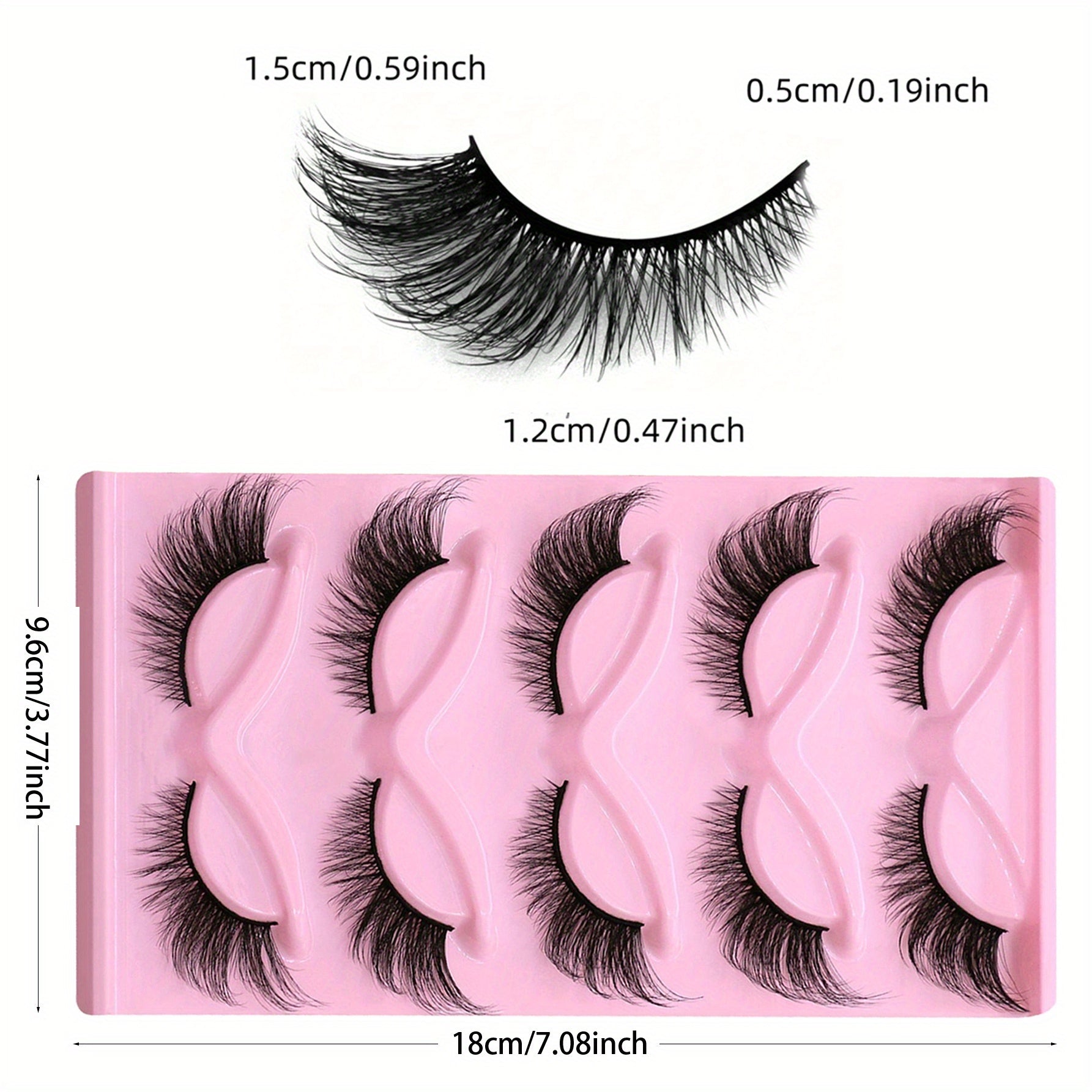 15 Pairs Long Wispy Cat Eye Lashes – 3-Pack D Curl False Eyelashes, Elongated Strip Lashes for Bold, Fluffy Volume | Thick, Lightweight, and Reusable