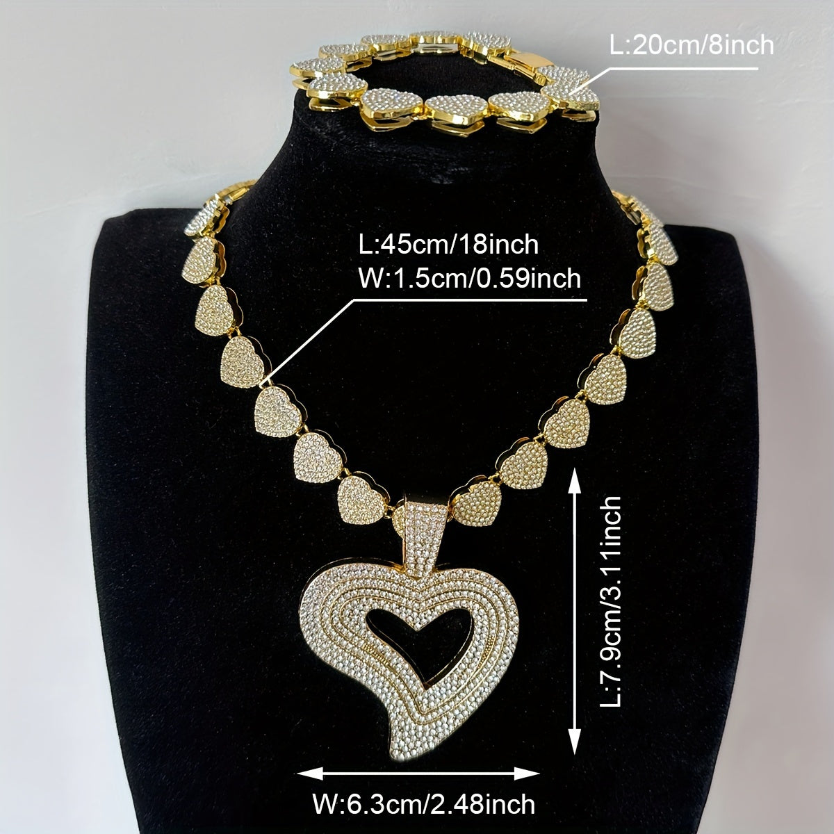 1 Pair of Earrings + 1 Necklace Bohemian Chic Jewelry Set - Rhinestone Mosaic Accents, Luxury Urban Fashion, Perfect for Christmas Banquet and Daily Occasions
