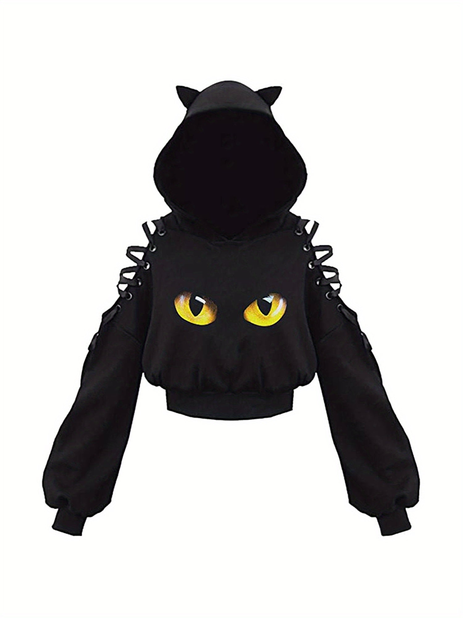 Spring And Autumn Cartoon Hooded Sweatshirts, Trendy Cat Ear Clothes, Fashionable And Cute Women's Clothing