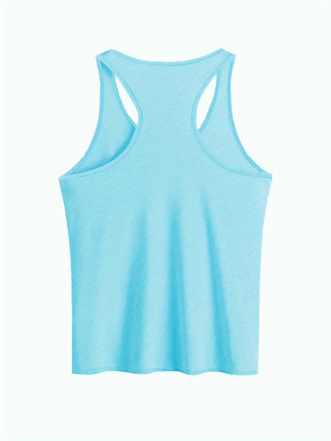 Letter Print Crew Neck Tank Top, Casual Sleeveless Top For Summer & Spring, Women's Clothing