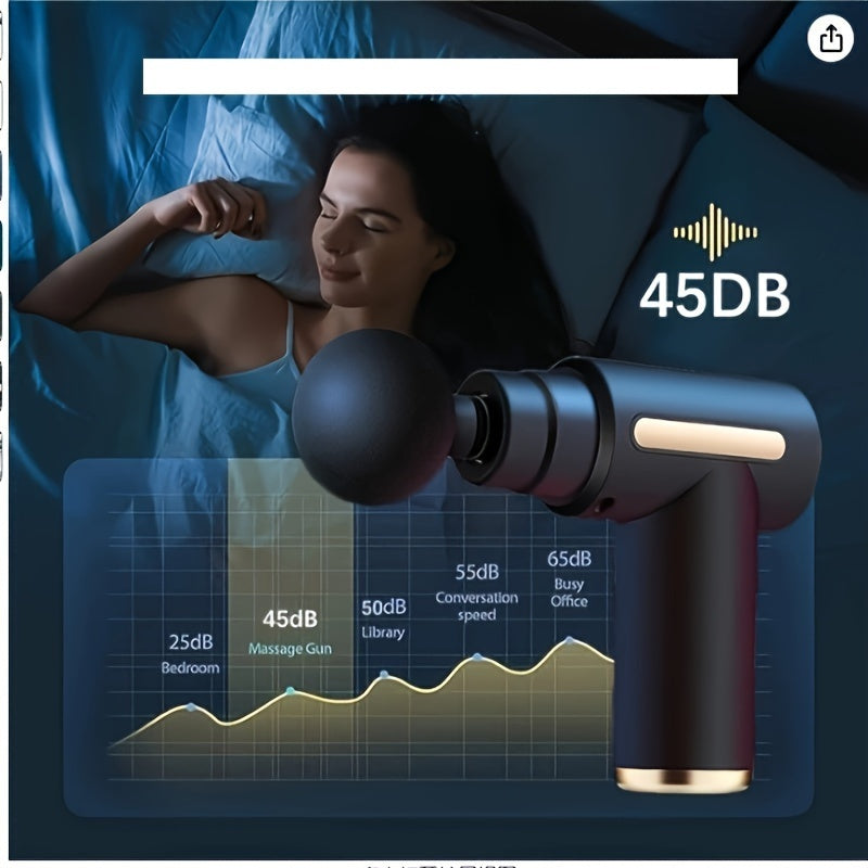 Massage Gun With LCD Display, Handheld Fascia Gun Massager For Body, Back And Neck, Ultra-compact And Elegant Design, Valentine's Day Gift Father's Day Gift