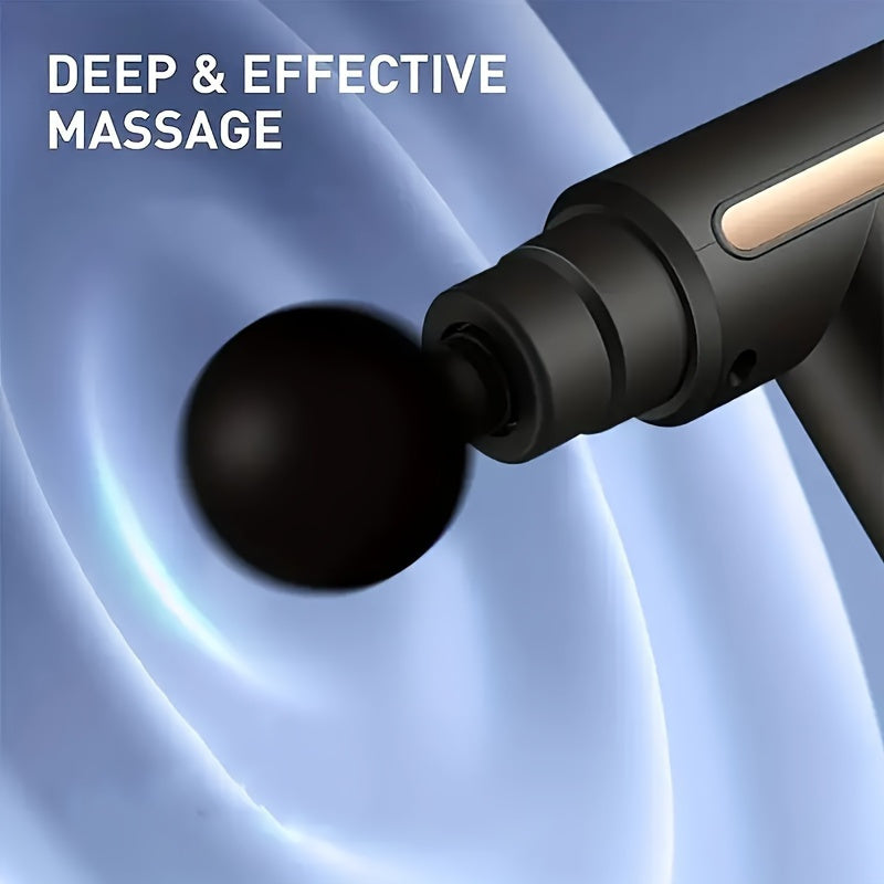 Massage Gun With LCD Display, Handheld Fascia Gun Massager For Body, Back And Neck, Ultra-compact And Elegant Design, Valentine's Day Gift Father's Day Gift