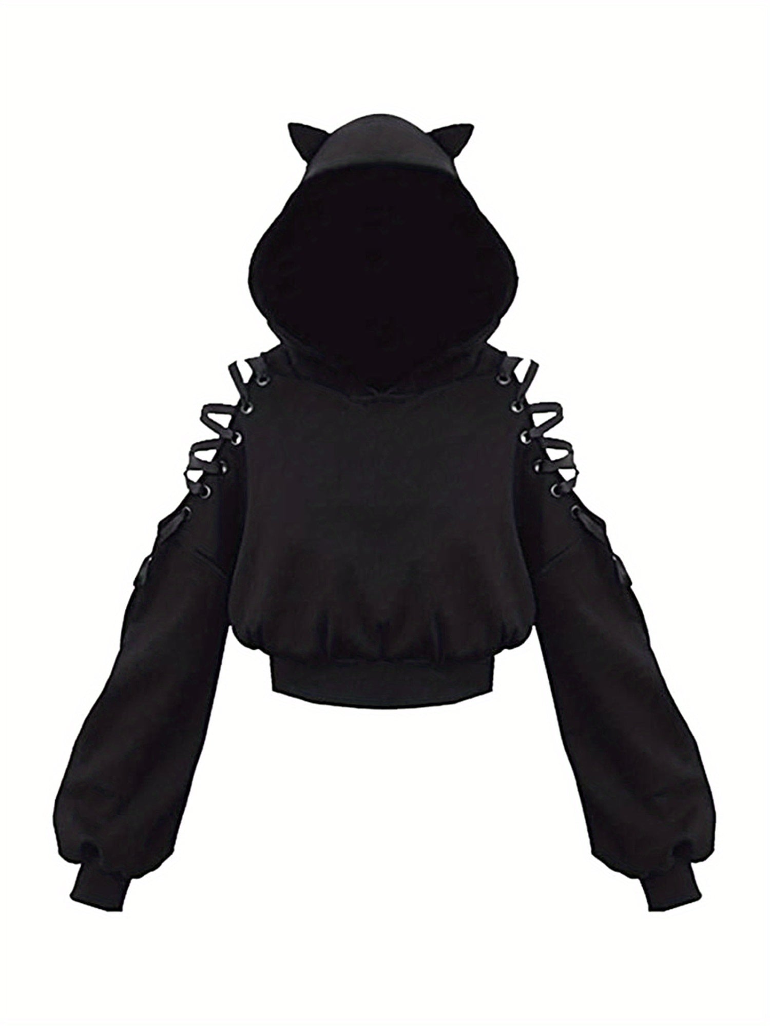 Spring And Autumn Cartoon Hooded Sweatshirts, Trendy Cat Ear Clothes, Fashionable And Cute Women's Clothing