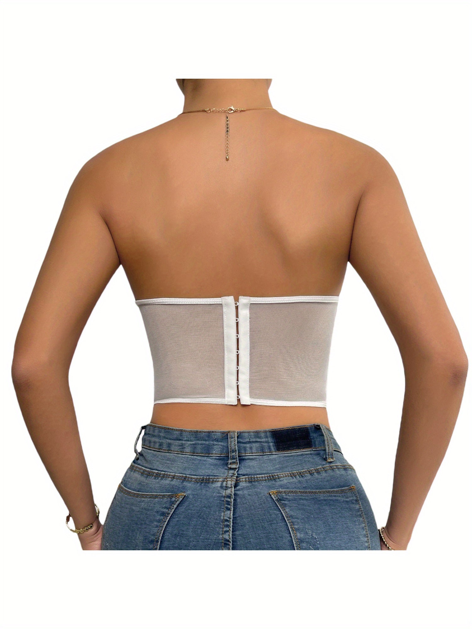 Women's Y2K Floral Bustier Corset Crop Top - Sexy Semi-Sheer Red Party Clubwear with Adjustable Straps, Hand Wash Only for Spring/Summer Night Out, Night Out Apparel | Floral Top | Intricate Embroidery