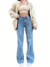 Women Wide Leg Denim Pants High Waist Straight Oversized Plus Size Baggy Flared Jeans Trousers Y2K Fahion Streetwear