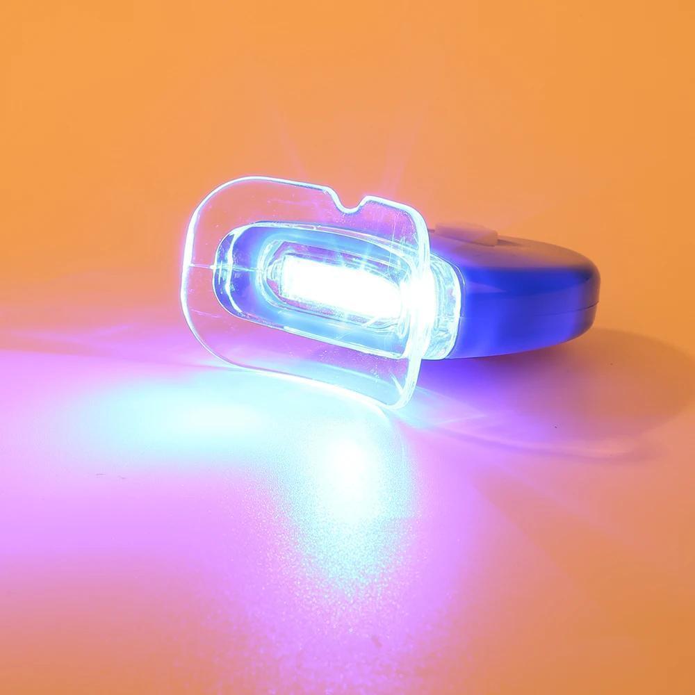Fast-Acting Portable Teeth Whitening LED Light - Blue, Battery-Powered, Easy-to-Use for Home & Travel