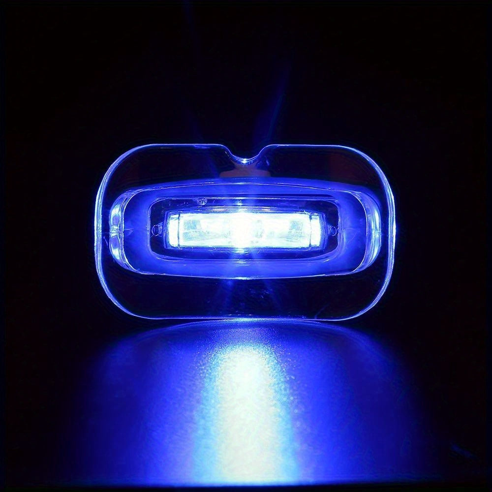Fast-Acting Portable Teeth Whitening LED Light - Blue, Battery-Powered, Easy-to-Use for Home & Travel