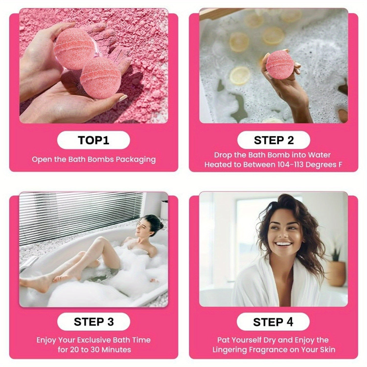 60pcs Mini Bath Bomb Gift Set - 6 Scents, 6 Colors, Perfect for Valentine's, Mother's Day & More - Ideal for Travel & Relaxation