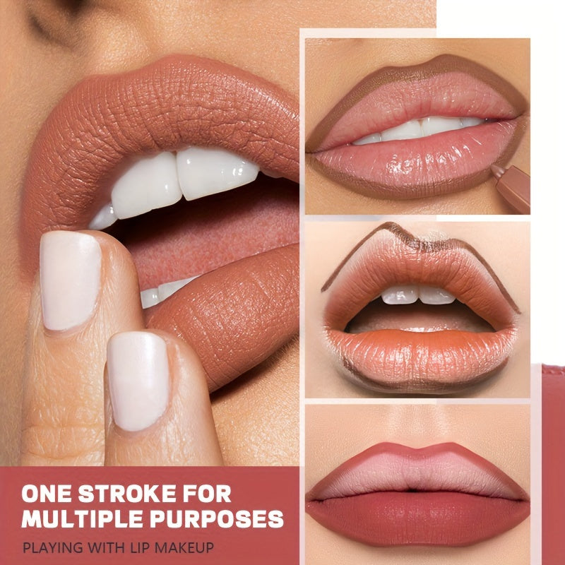 12 Color Lip Liner Set Long Lasting, Waterproof, Sweat Resistant, Easy to Color, Fade Resistant Lip Gloss Set Beauty Makeup, Valentine's Day Gift