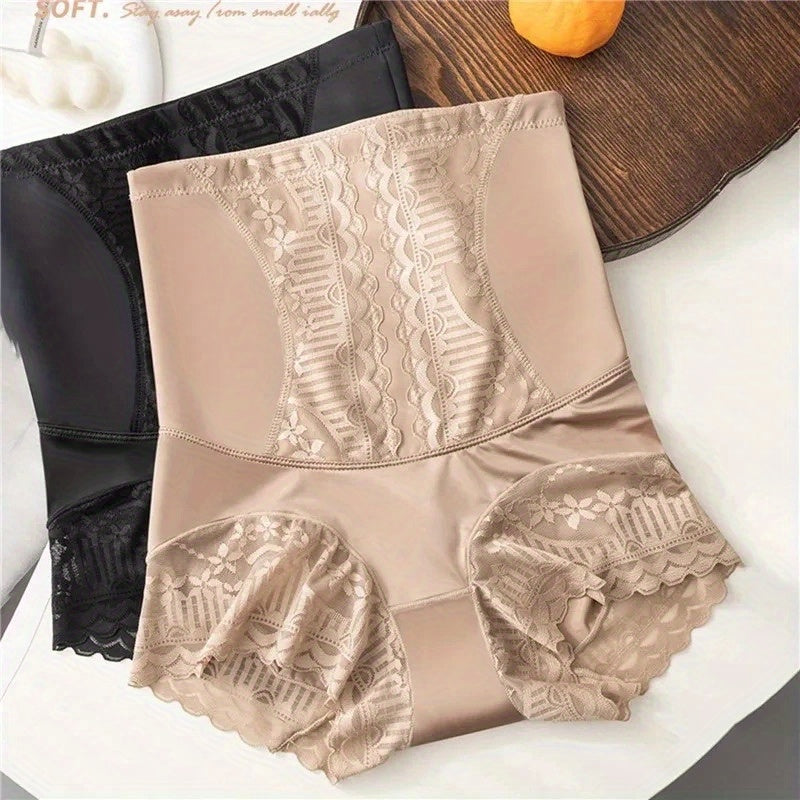 [High-Waisted Shapewear] Seamless High-Waisted 1 Pair of Women's Elastic Tummy Control Underwear, Shapewear Briefs for a Flat Belly, Ideal for Postpartum Use in Summer