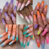 144pcs Rainbow French Ballet Press On Nails (6 PACK) Gradient Coffin False Nails Summer Colorful Super Long Fake Ballet Nail Yellow Pink Purple Nude Reusable Wear